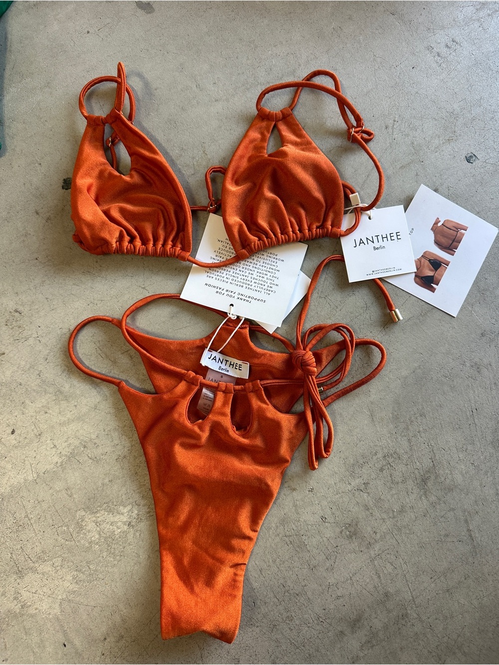 Triangle Bikini Set with Cut Outs - Janthee Berlin
